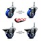 Service Caster 3 Inch Blue Polyurethane 12 MM Threaded Stem Caster Set 2 Brakes SCC SCC-TS20S314-PPUB-BLUE-M1215-2-PLB-2 - alternate 2